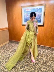 EMBROIDERED RAW SILK UR-7049