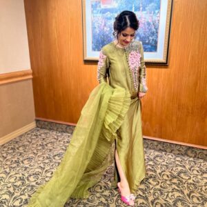 EMBROIDERED RAW SILK UR-7049
