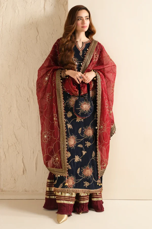 EMBROIDERED VELVET FORMAL VF-2040 - Image 2