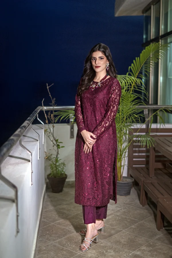 EMBROIDERED CHIFFON UC-8063
